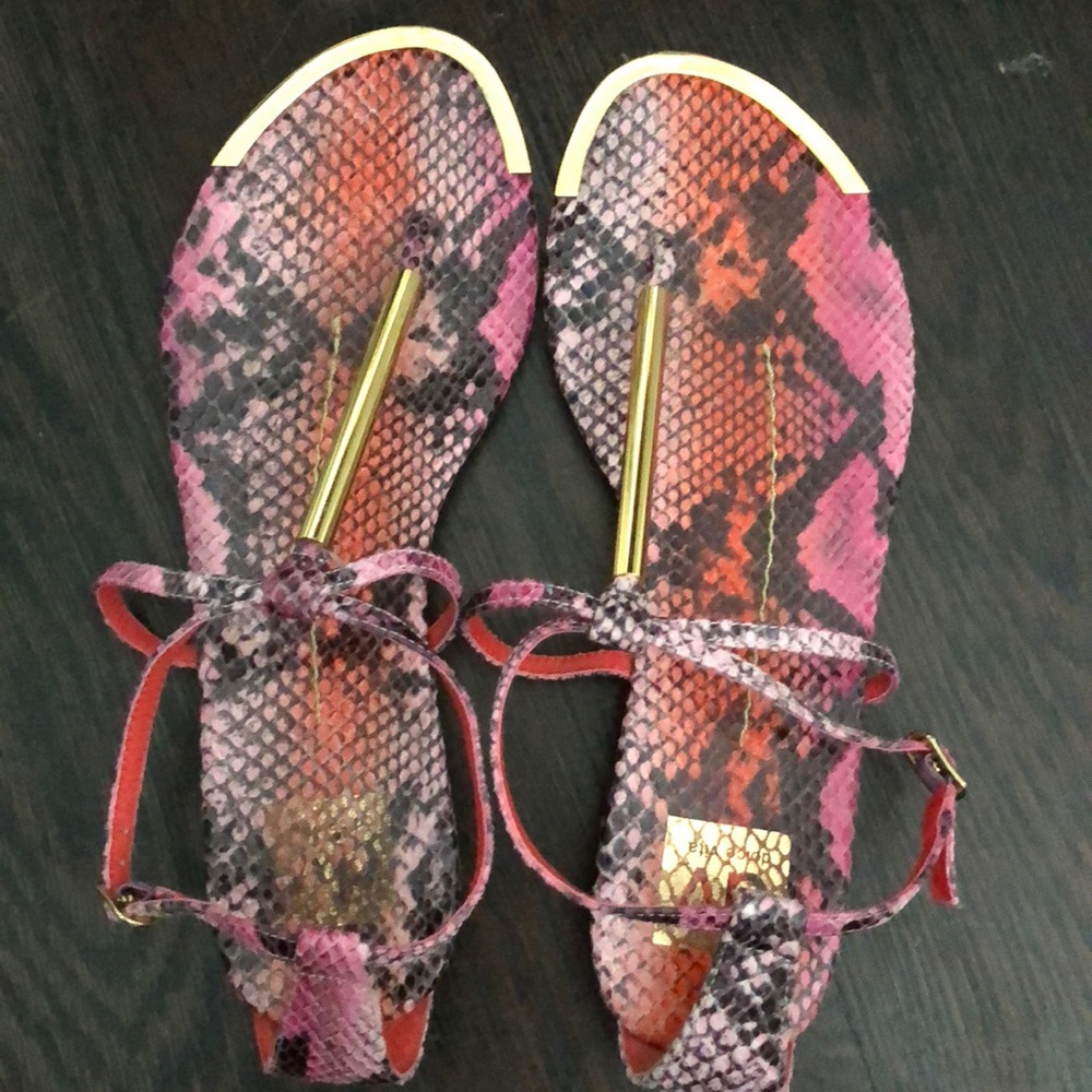 Dolce Vita thing sandals- snake print!